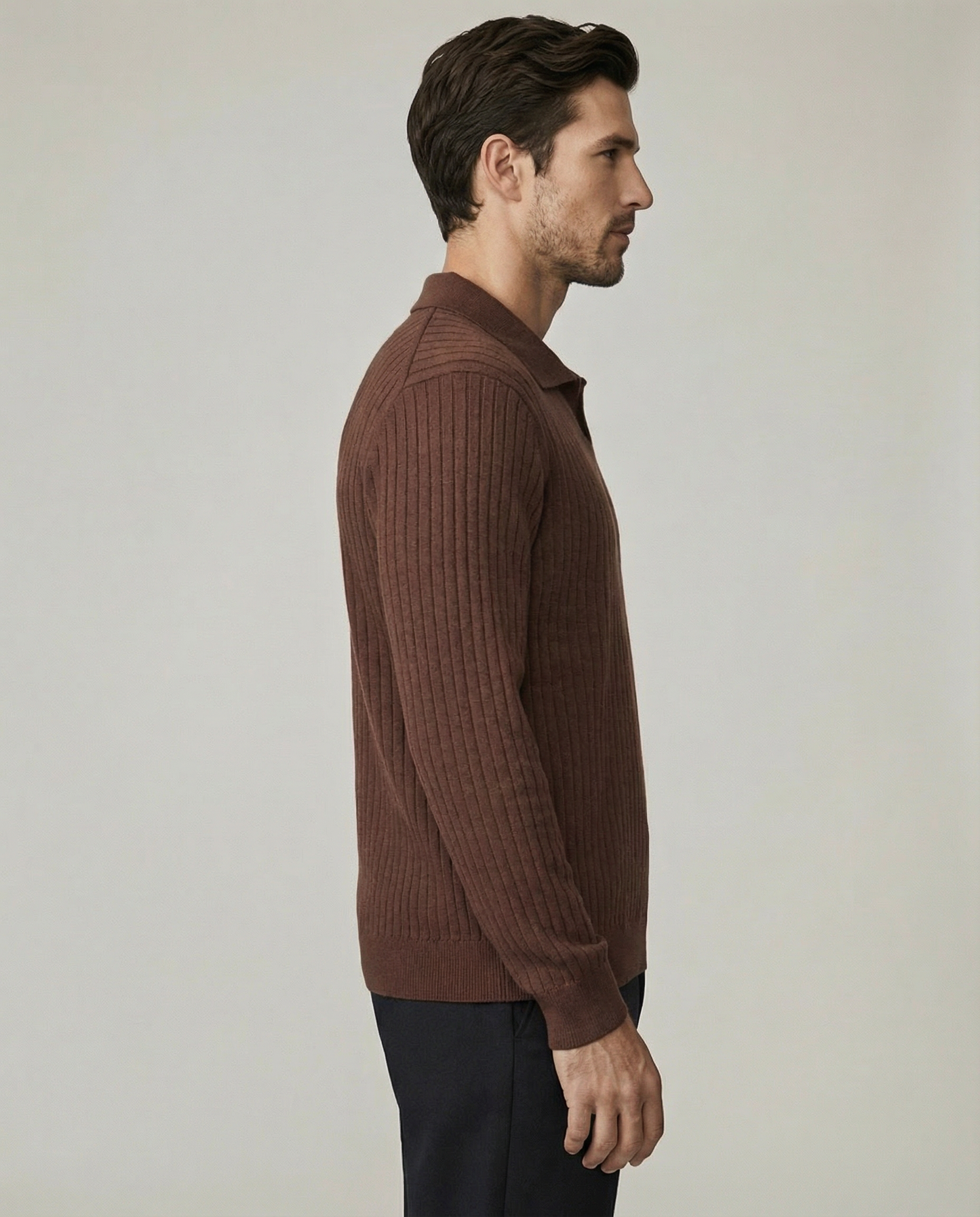 The Kensington Buttoned Polo Knit