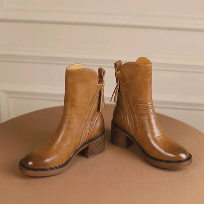 Naomi – Botín Piel Zip Comfort