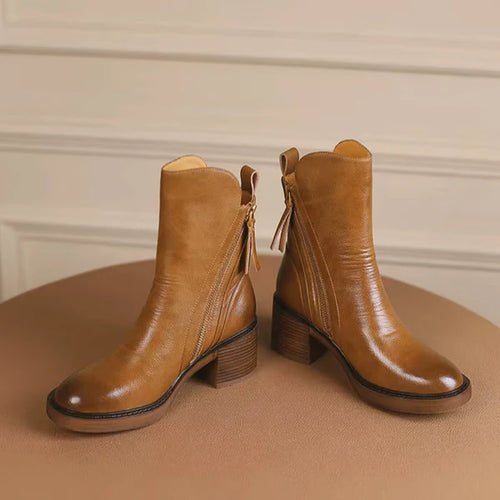 Naomi – Botín Piel Zip Comfort