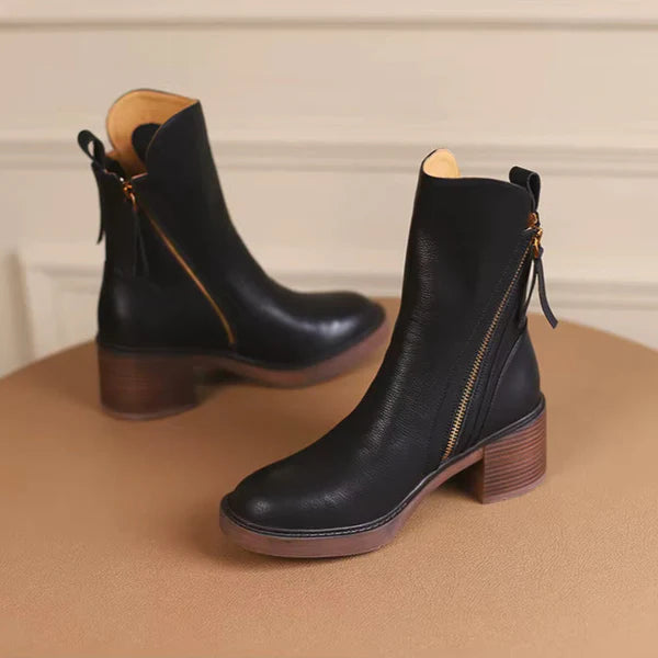 Naomi – Botín Piel Zip Comfort