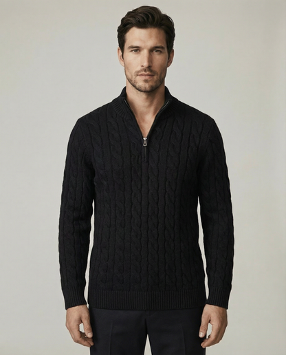 The Heritage Quarter-Zip - Black