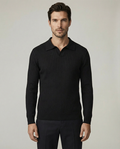 The Kensington Buttoned Polo Knit