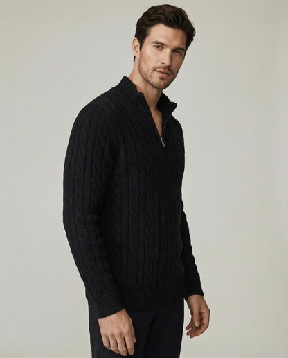 The Heritage Quarter-Zip - Black