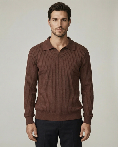 The Kensington Buttoned Polo Knit